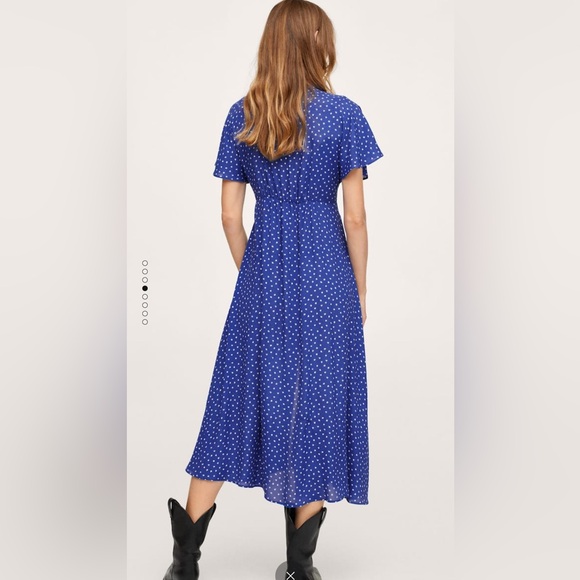 Mango Polka Dot Midi Dress - Picture 3 of 7